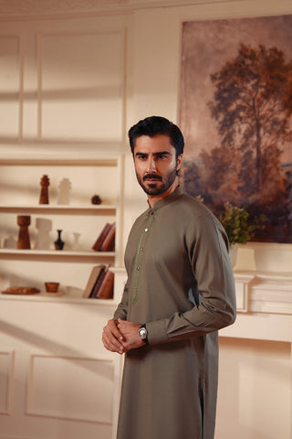 Embroidered Twill Weave Suit Embroidered Twill Weave Suit