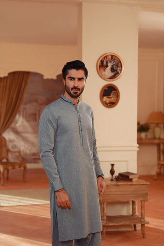 Yarn-Dyed Chambray Kameez Shalwar Yarn-Dyed Chambray Kameez Shalwar