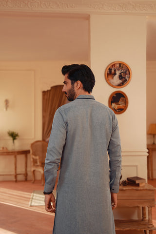 Yarn-Dyed Chambray Kameez Shalwar Yarn-Dyed Chambray Kameez Shalwar