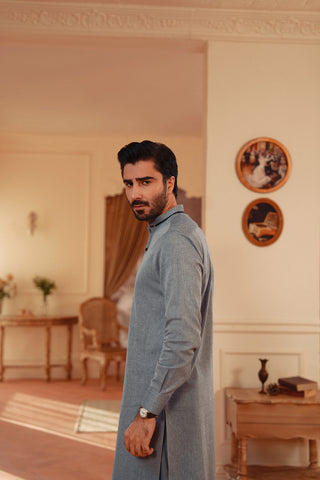 Yarn-Dyed Chambray Kameez Shalwar Yarn-Dyed Chambray Kameez Shalwar