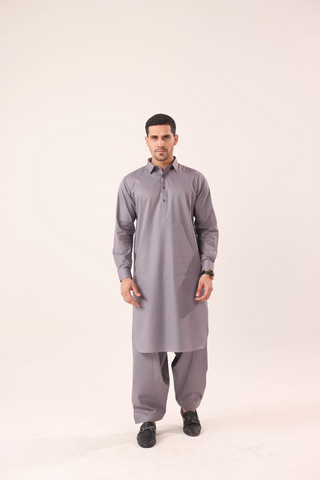 Light Grey Kameez Shalwaar