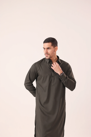Dark Green Kameez Shalwaar