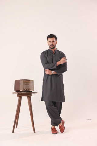 Dark Grey Kurta Shalwaar