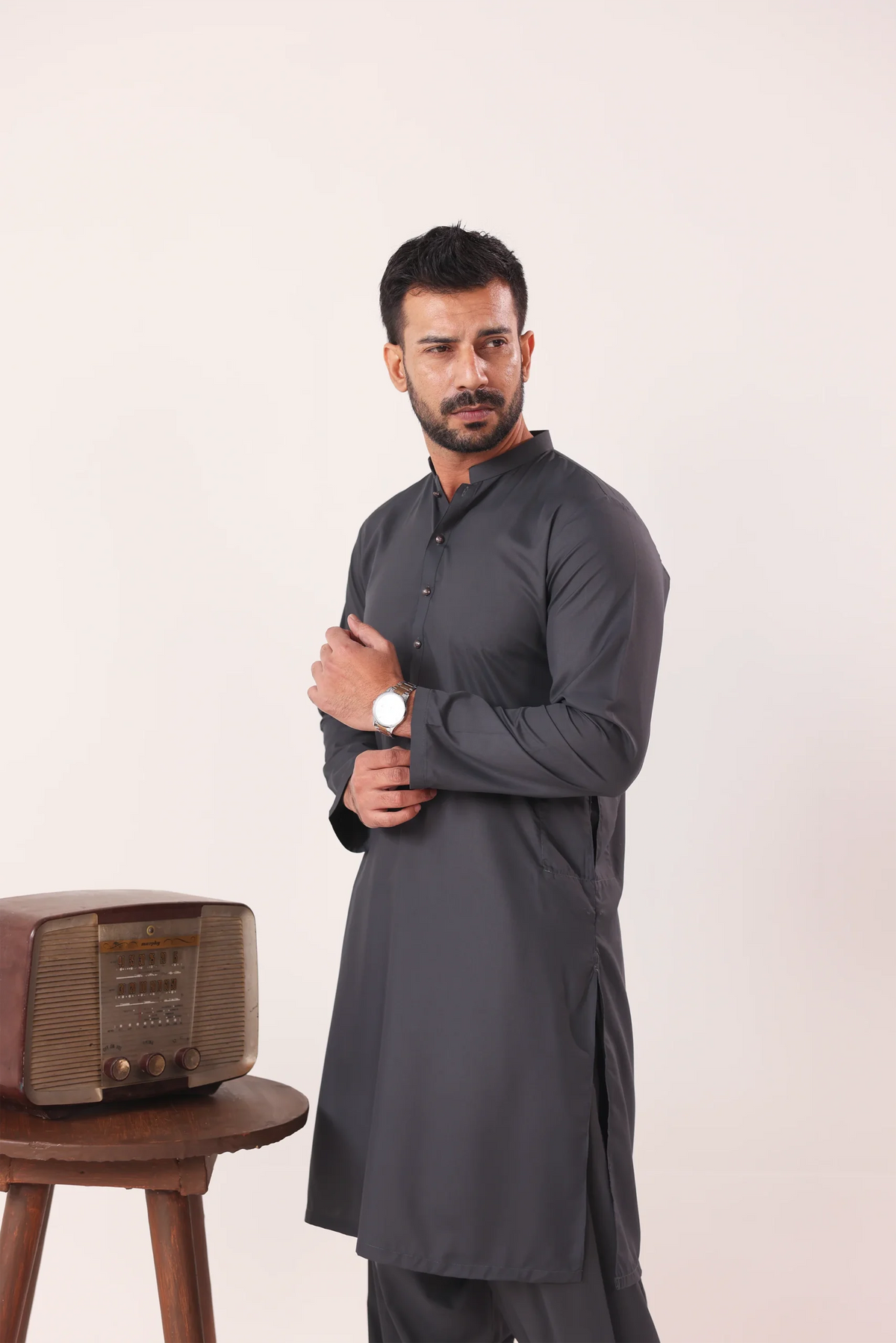 Dark Grey Kurta Shalwaar