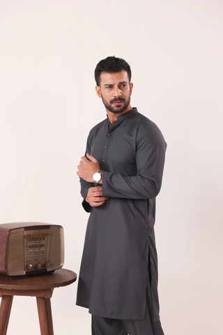 Dark Grey Kurta Shalwaar