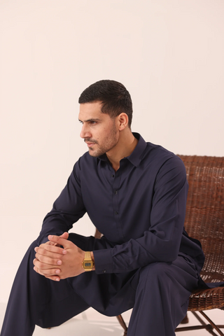 Dark Violet Kameez Shalwaar