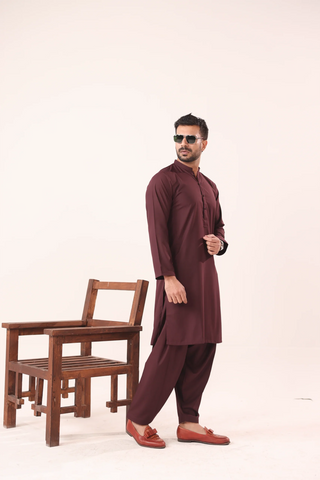 Maroon Kurta Shalwaar