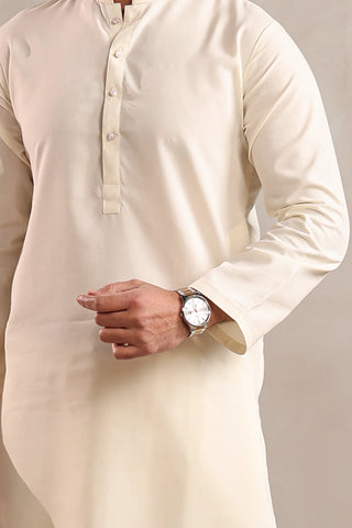 Cream Grey Kurta Shalwaar