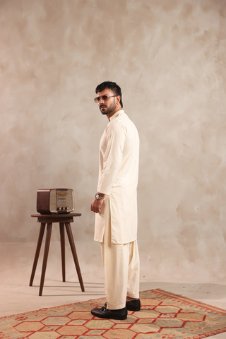 Cream Kurta Shalwaar