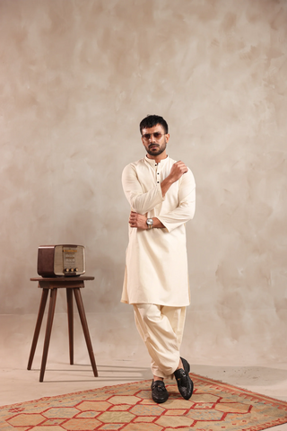 Cream Kurta Shalwaar