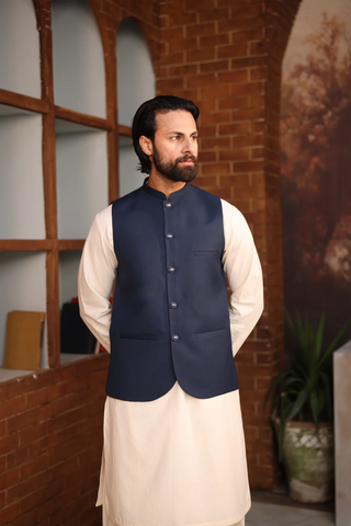 Navy Blue Waist Coat