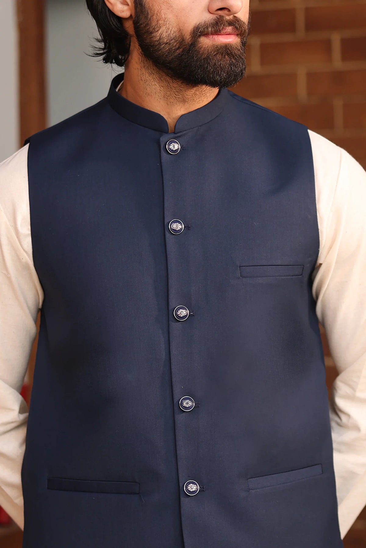 Navy Blue Waist Coat