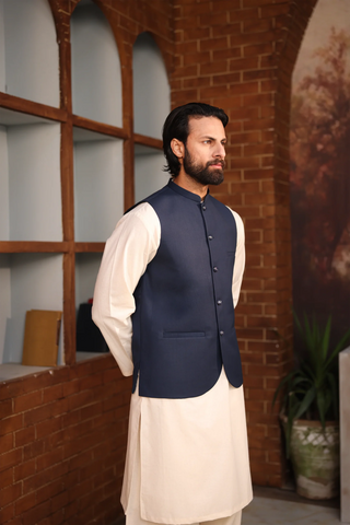 Navy Blue Waist Coat