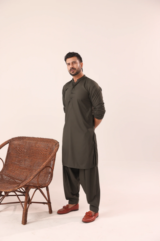Dark Green Kurta Shalwaar