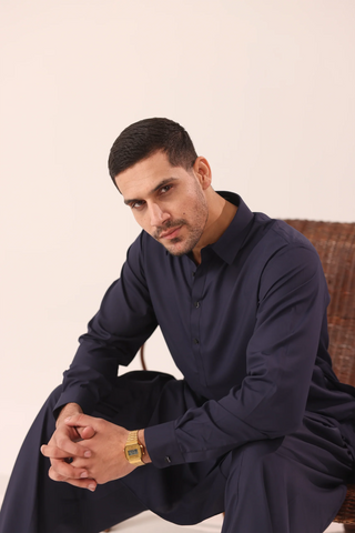 Dark Violet Kameez Shalwaar
