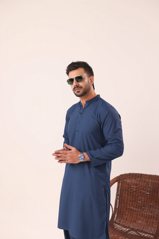 Dark Blue Kameez Shalwaar