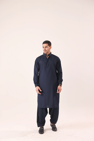 Navy Blue Kameez Shalwaar
