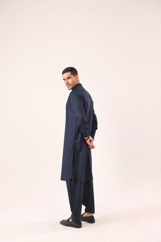 Navy Blue Kameez Shalwaar