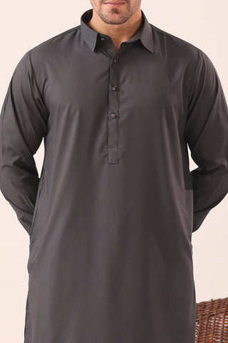 Dark Grey Kameez Shalwaar