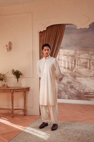 Color-on-Color Embroidered Kameez Shalwar