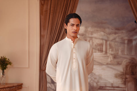 Color-on-Color Embroidered Kameez Shalwar