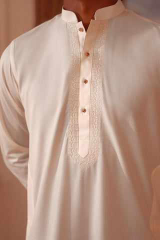 Color-on-Color Embroidered Kameez Shalwar