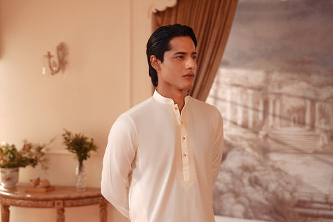 Color-on-Color Embroidered Kameez Shalwar
