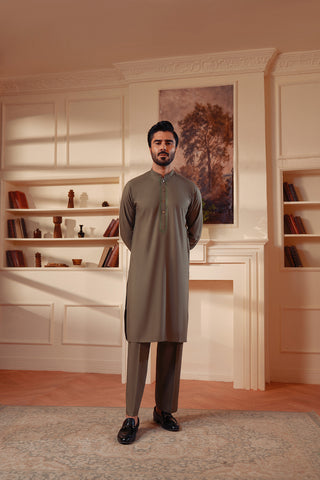 Embroidered Twill Weave Suit