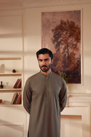 Embroidered Twill Weave Suit