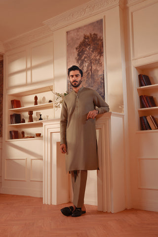 Premium Linen Blend Kurta Trouser