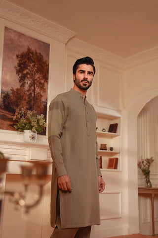 Premium Linen Blend Kurta Trouser