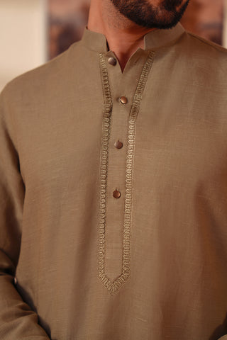 Premium Linen Blend Kurta Trouser