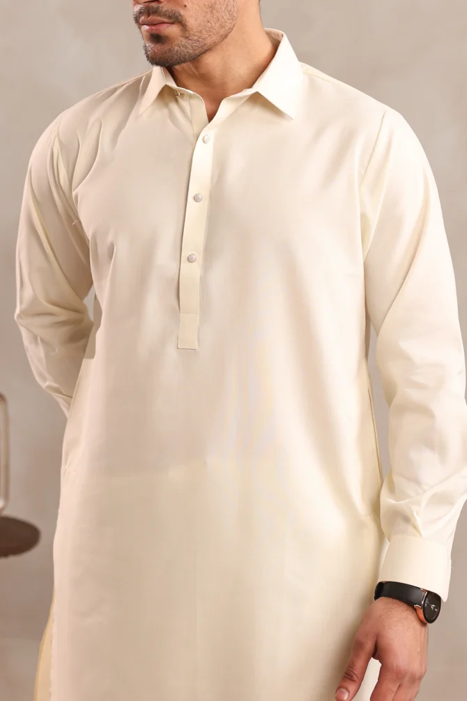 Cream Kameez Shalwaar - Image 5