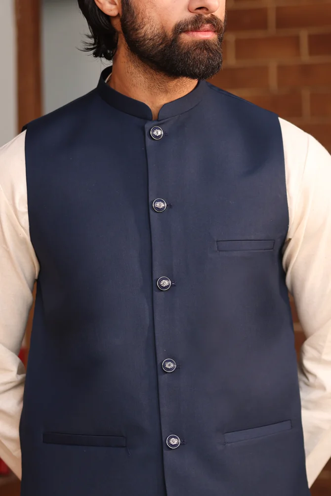 Navy Blue Waist Coat